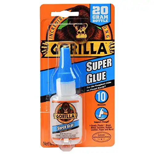 Gorilla Super Glue, 20 Gram, Clear, (Pack of 1)