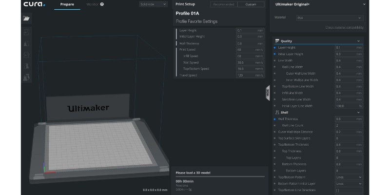 Cura User Interface