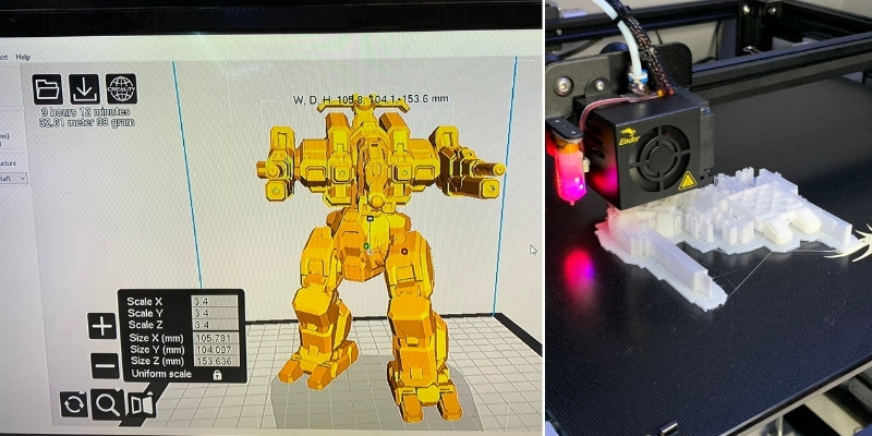 Ender 5 plus pinting a mech