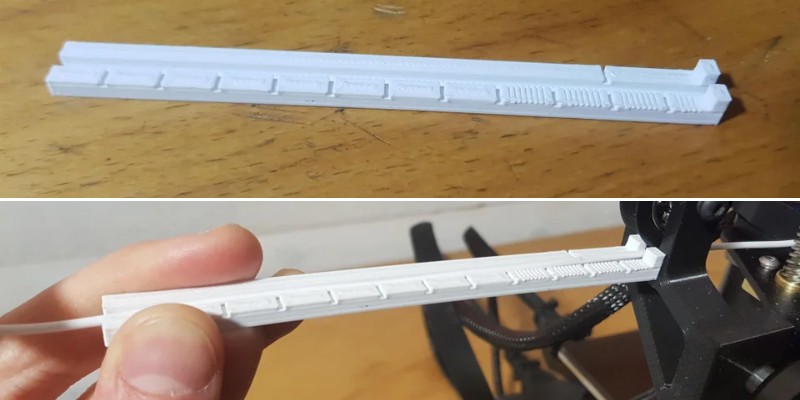 Step5-3D printed tool for estep calibration to measure 100mm and mark filament