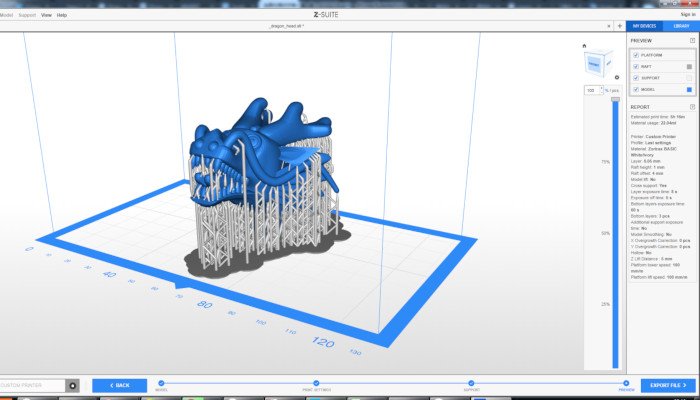 z-suite zortrax sla resin 3d slicer